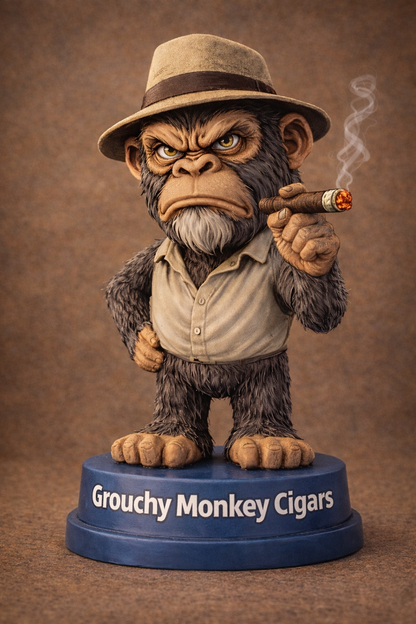 Grouchy Monkey Statue